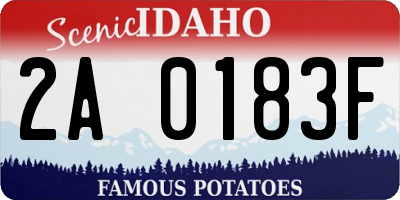 ID license plate 2A0183F