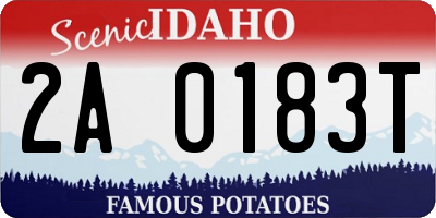 ID license plate 2A0183T