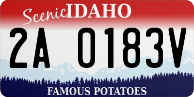 ID license plate 2A0183V