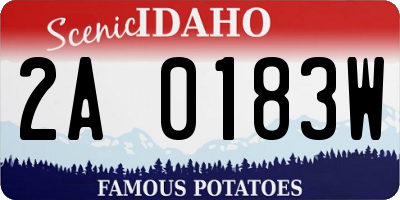 ID license plate 2A0183W