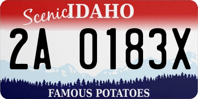 ID license plate 2A0183X