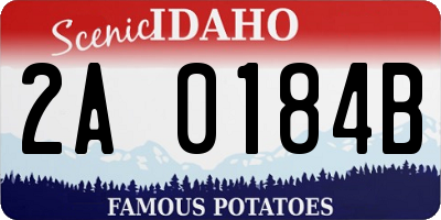 ID license plate 2A0184B