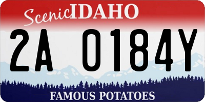 ID license plate 2A0184Y