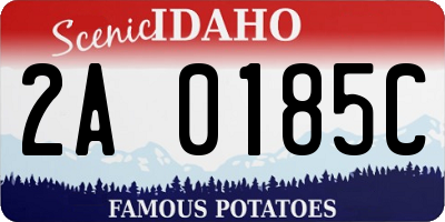 ID license plate 2A0185C