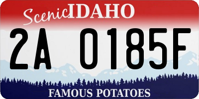 ID license plate 2A0185F
