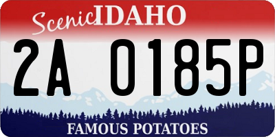 ID license plate 2A0185P