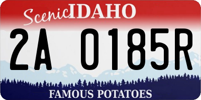 ID license plate 2A0185R