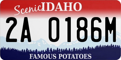 ID license plate 2A0186M
