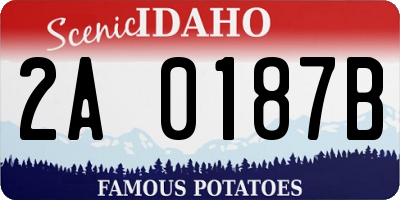 ID license plate 2A0187B