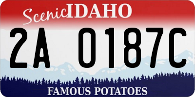 ID license plate 2A0187C