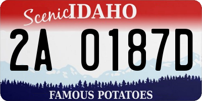 ID license plate 2A0187D