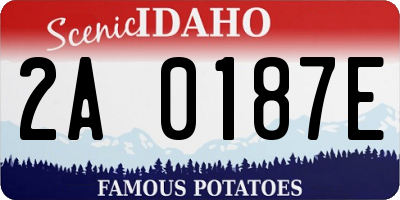 ID license plate 2A0187E