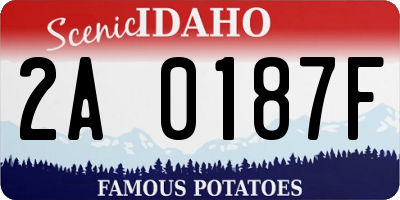 ID license plate 2A0187F