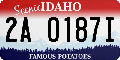 ID license plate 2A0187I