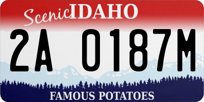 ID license plate 2A0187M