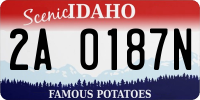 ID license plate 2A0187N