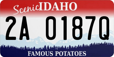ID license plate 2A0187Q
