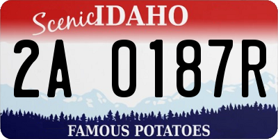 ID license plate 2A0187R