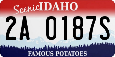 ID license plate 2A0187S