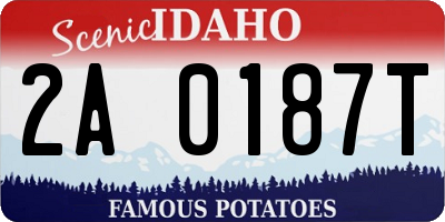 ID license plate 2A0187T