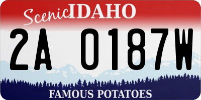 ID license plate 2A0187W