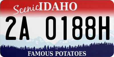 ID license plate 2A0188H
