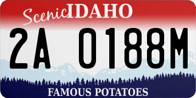 ID license plate 2A0188M