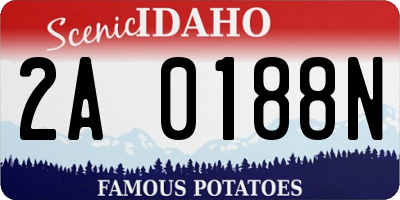 ID license plate 2A0188N