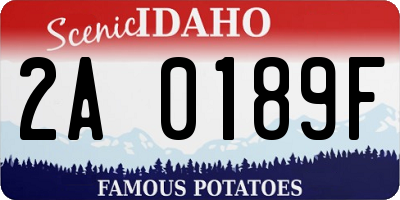 ID license plate 2A0189F