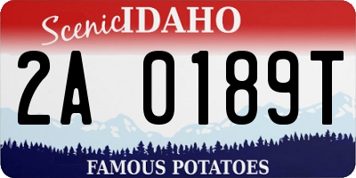 ID license plate 2A0189T