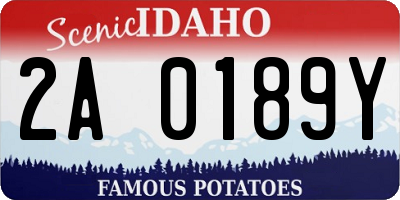 ID license plate 2A0189Y