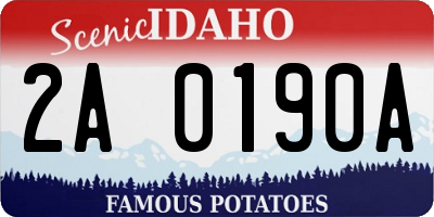 ID license plate 2A0190A