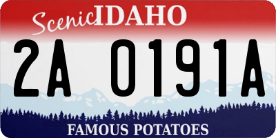 ID license plate 2A0191A