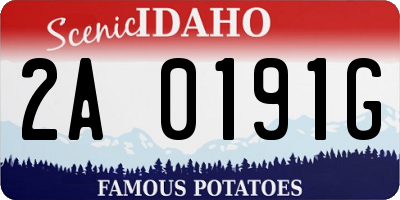 ID license plate 2A0191G