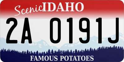 ID license plate 2A0191J