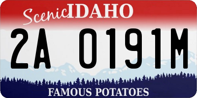 ID license plate 2A0191M