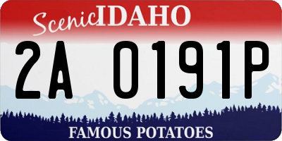 ID license plate 2A0191P