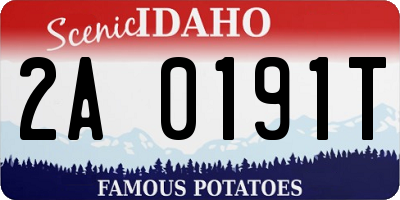 ID license plate 2A0191T