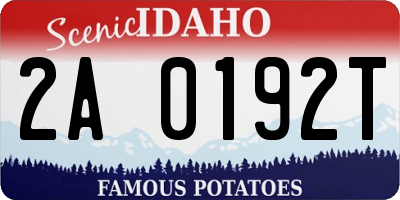 ID license plate 2A0192T
