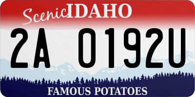 ID license plate 2A0192U