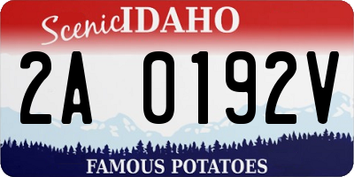 ID license plate 2A0192V