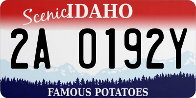 ID license plate 2A0192Y