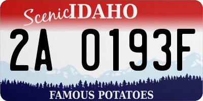 ID license plate 2A0193F