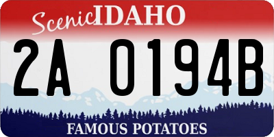 ID license plate 2A0194B