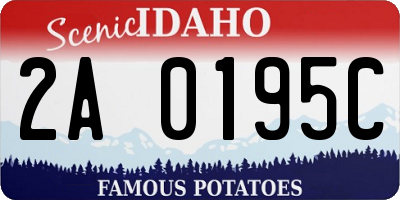 ID license plate 2A0195C
