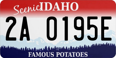 ID license plate 2A0195E