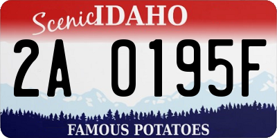 ID license plate 2A0195F