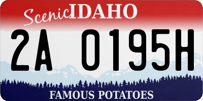 ID license plate 2A0195H