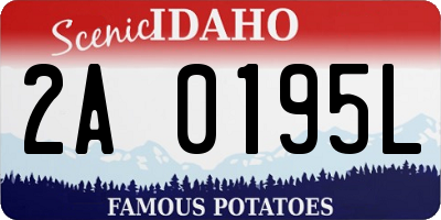 ID license plate 2A0195L