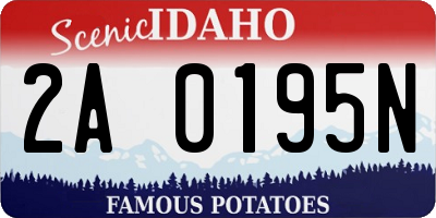 ID license plate 2A0195N